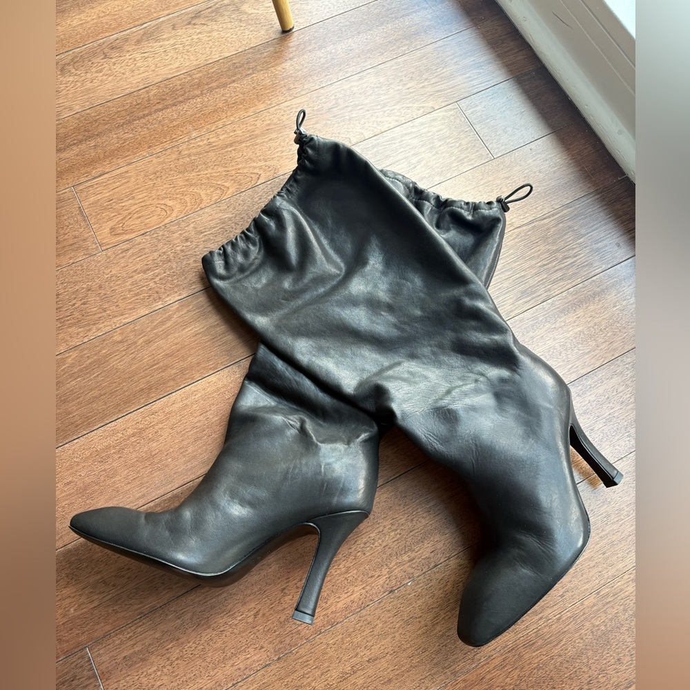 Balenciaga Boots Women's Black Falcon 105mm Leather Knee Boots EUR 39 US 9 - Picture 5 of 16